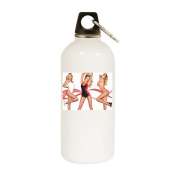 Candice Swanepoel White Water Bottle With Carabiner