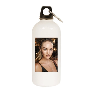 Candice Swanepoel White Water Bottle With Carabiner