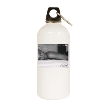 Candice Swanepoel White Water Bottle With Carabiner