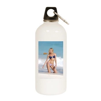 Candice Swanepoel White Water Bottle With Carabiner