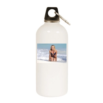 Candice Swanepoel White Water Bottle With Carabiner