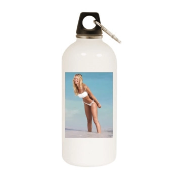 Candice Swanepoel White Water Bottle With Carabiner