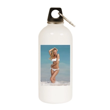 Candice Swanepoel White Water Bottle With Carabiner