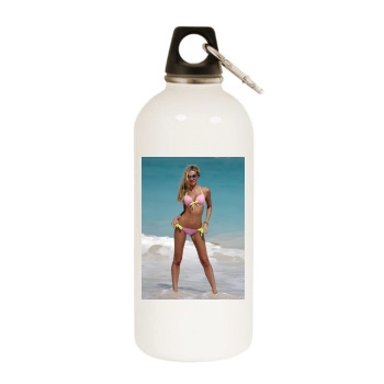 Candice Swanepoel White Water Bottle With Carabiner