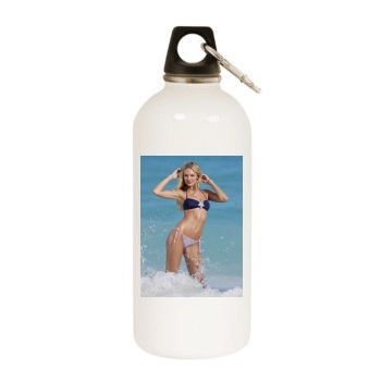 Candice Swanepoel White Water Bottle With Carabiner