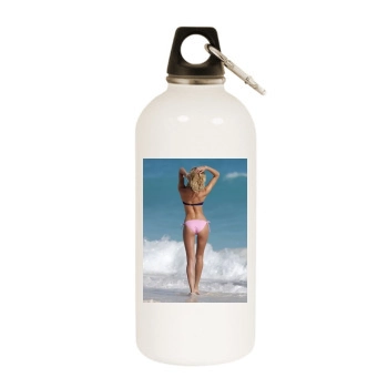 Candice Swanepoel White Water Bottle With Carabiner