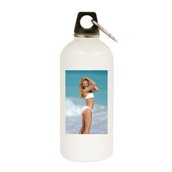 Candice Swanepoel White Water Bottle With Carabiner