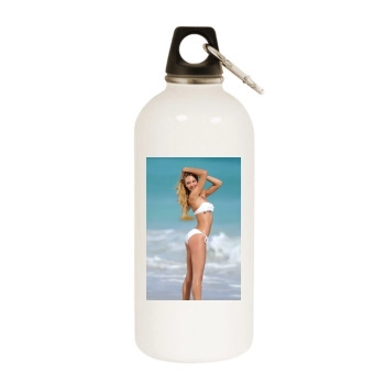 Candice Swanepoel White Water Bottle With Carabiner