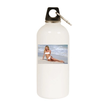 Candice Swanepoel White Water Bottle With Carabiner