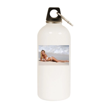 Candice Swanepoel White Water Bottle With Carabiner