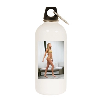 Candice Swanepoel White Water Bottle With Carabiner