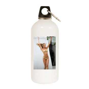 Candice Swanepoel White Water Bottle With Carabiner