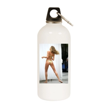 Candice Swanepoel White Water Bottle With Carabiner