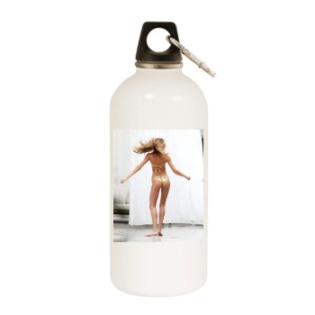 Candice Swanepoel White Water Bottle With Carabiner