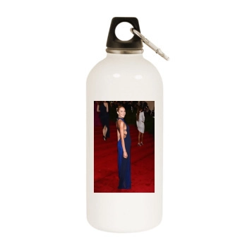 Candice Swanepoel White Water Bottle With Carabiner