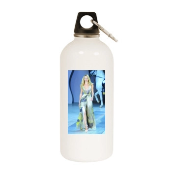 Candice Swanepoel White Water Bottle With Carabiner