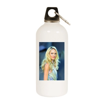 Candice Swanepoel White Water Bottle With Carabiner