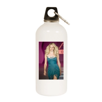 Candice Swanepoel White Water Bottle With Carabiner