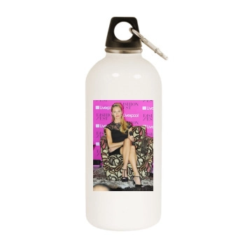 Candice Swanepoel White Water Bottle With Carabiner