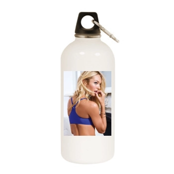 Candice Swanepoel White Water Bottle With Carabiner