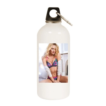 Candice Swanepoel White Water Bottle With Carabiner