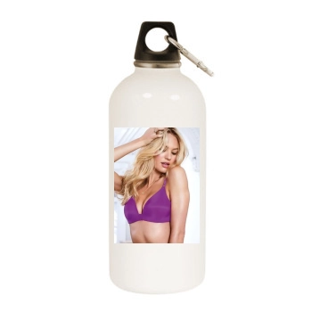 Candice Swanepoel White Water Bottle With Carabiner