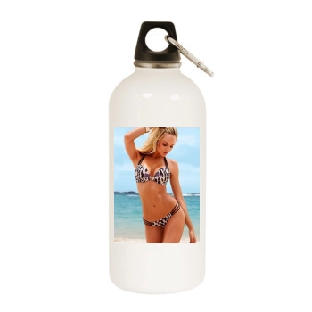 Candice Swanepoel White Water Bottle With Carabiner