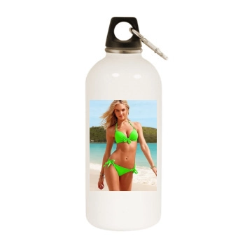 Candice Swanepoel White Water Bottle With Carabiner