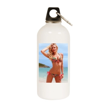 Candice Swanepoel White Water Bottle With Carabiner