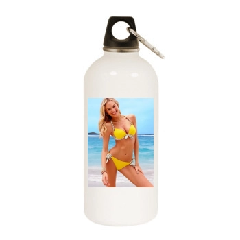 Candice Swanepoel White Water Bottle With Carabiner