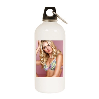 Candice Swanepoel White Water Bottle With Carabiner