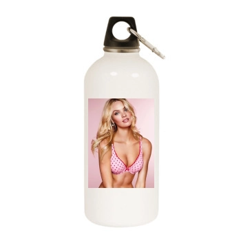 Candice Swanepoel White Water Bottle With Carabiner