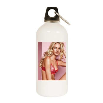 Candice Swanepoel White Water Bottle With Carabiner