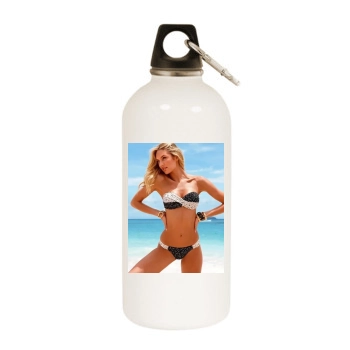 Candice Swanepoel White Water Bottle With Carabiner