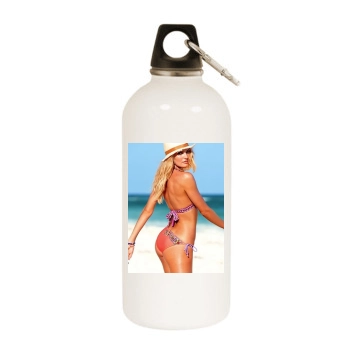 Candice Swanepoel White Water Bottle With Carabiner