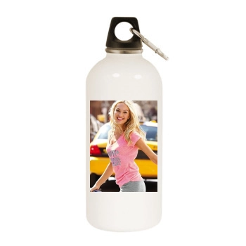 Candice Swanepoel White Water Bottle With Carabiner