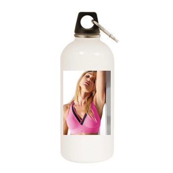 Candice Swanepoel White Water Bottle With Carabiner