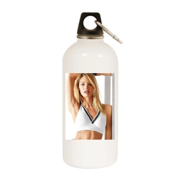 Candice Swanepoel White Water Bottle With Carabiner