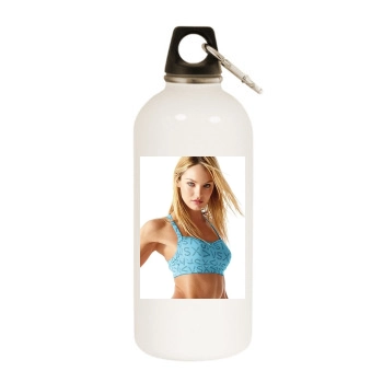 Candice Swanepoel White Water Bottle With Carabiner