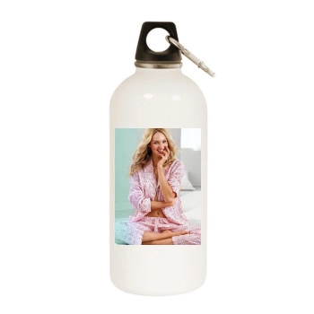 Candice Swanepoel White Water Bottle With Carabiner