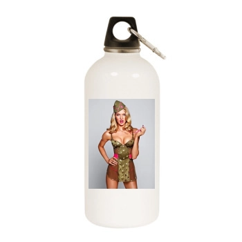 Candice Swanepoel White Water Bottle With Carabiner