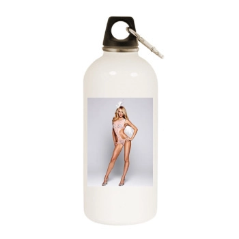 Candice Swanepoel White Water Bottle With Carabiner