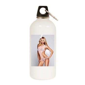 Candice Swanepoel White Water Bottle With Carabiner