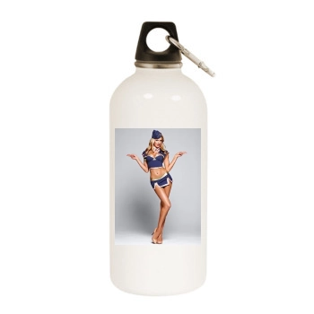 Candice Swanepoel White Water Bottle With Carabiner