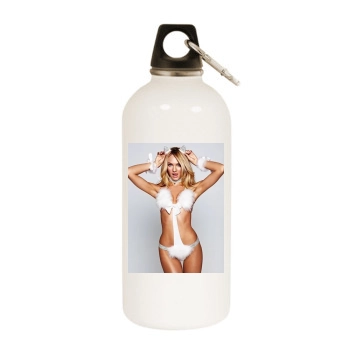 Candice Swanepoel White Water Bottle With Carabiner