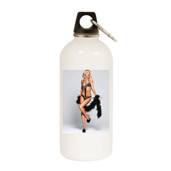 Candice Swanepoel White Water Bottle With Carabiner