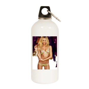 Candice Swanepoel White Water Bottle With Carabiner