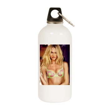 Candice Swanepoel White Water Bottle With Carabiner