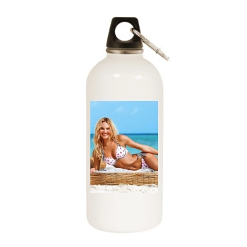 Candice Swanepoel White Water Bottle With Carabiner