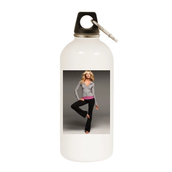 Candice Swanepoel White Water Bottle With Carabiner